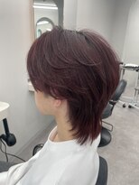 リッカ(LICCA)&nbsp;【LICCA NOE】ロングウルフ＋ワインレッドカラー