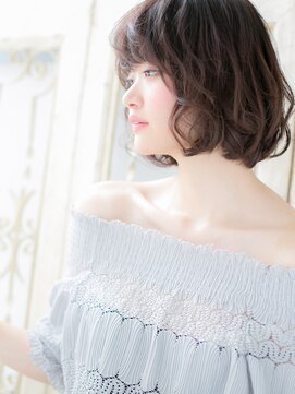 モッズ ヘア 福岡姪浜店(mod's hair) mod's姪浜/アッシュブラックルーズ大人巻きカールAラインボブh