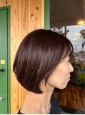 丸みのあるボブ