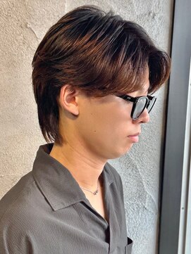 ニアウ 高崎店(Niau) センターパートニュアンスパーマメンズパーマ韓国風カルマパーマ