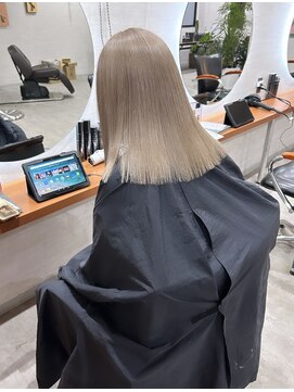 リンクバイビセ 髪質改善(link by vise) #ミルクティーベージュ#ベージュカラー#ケアブリーチ#ハイトーン