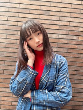 ヴァージ(Verge) レイヤーカット/ウェーブパーマ/前髪/こなれミディ[代官山駅]