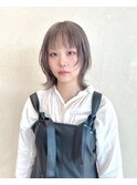 ウルフカット×グレージュ