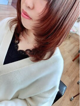 レガロヘアアトリエ(REGALO hair atelier) レイヤー/ピンクブラウン【水戸/茨城】