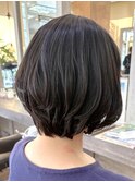 長めショートボブ＊大人丸みショートボブ＊髪質改善