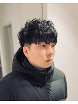 ビジョン 赤坂(vision)&nbsp;前下がりスパイラルパーママッシュ メンズカット/メンズパーマ