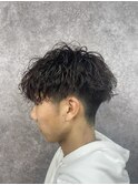 刈り上げ高めのツーブロマッシュツイストスパイラルパーマ！！