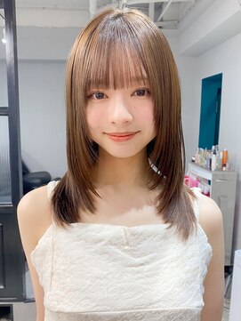 エトラ 渋谷店(etora) 小顔 前髪 レイヤーカット くびれヘア ハイライトカラー"