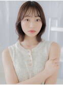 顔回りレイヤーカット小顔くびれミディアムa越谷20代30代40代