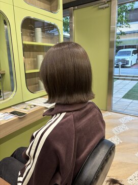 イオエ 西梅田(ioe) ブリーチなしカラー/髪質改善/ミルクティーベージュ/小顔へア