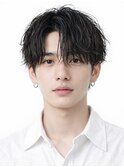 束感黒髪ナチュラル人気流行フェザーパーマ韓国風