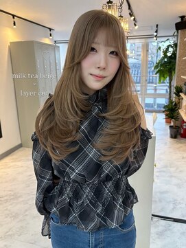ヴィア 京都烏丸(Via) 10代20代/ミルクティーベージュ/ハイトーン/ブリーチ/レイヤー