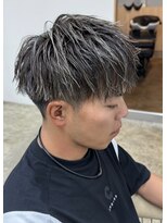 ファンド 千葉(fand)&nbsp;束感メッシュ/刈り上げショート/メンズハイライトカラー/千葉駅