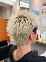 ルースト 南堀江店(ROOST) 刈り上げセンターパート/波巻きツイストスパイラル/南堀江