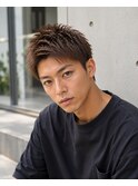 スパイキーショート束感ツイストパーマメンズフェード