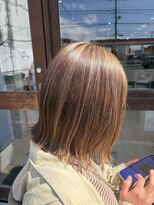ヘアーデザインディアー(hair design Dear～)&nbsp;ハイライトカラー×切りっぱなしボブ