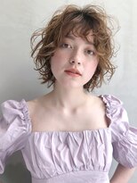 アイティー バイ アルバム 中野店(IT by ALBUM) 無造作ミデイ_ハイライトカラーセミウェットウェーブ_87202