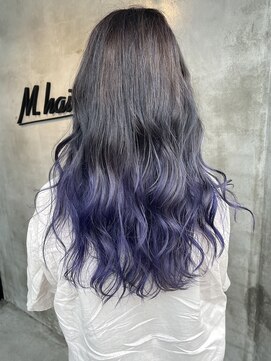 エムドットヘアーサロン(M. hair salon) パープルラベンダーのグラデーションカラー♪