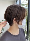ハンサムショート×ベージュカラー