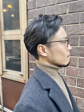 ニット 銀座(knit) 【メンズ】サイドパート【knit銀座 荒柄ノエル】