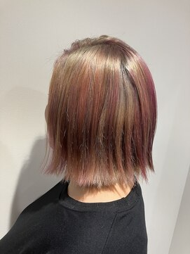 ヘアーメイク グラッツィアシエロ(hair make Grazia cielo) 外ハネボブハイトーン