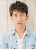 斜めバングで清潔感あふれる栗色モテ束感ショートi札幌月寒