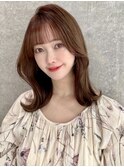 韓国前髪/ショコラブラウンカラー