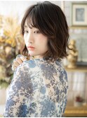 アッシュオリーブ前下がりボブウェットヘアa大宮20代30代40代
