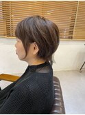 30代40代大人ショートボブ白髪ぼかしハイライト髪質改善