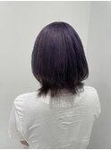 ショートウルフスタイル　パープル