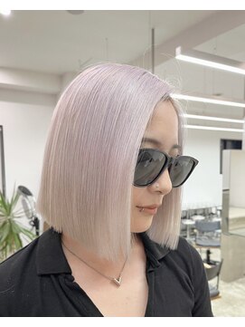 ノートエートル 西金沢(Nought etre) ホワイトカラー10代20代30代ボブハイトーンカラーホワイト