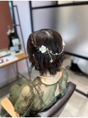 ふわふわハーフアップ