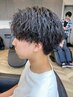 メンズカット＋特殊パーマ（ツイスト・スパイラルなど）＋眉カット　￥10,500
