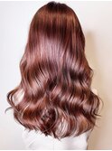 20代30代ピンクブラウン髪質改善カラー韓国ヘア透明感