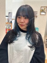 エン(en,)&nbsp;レイヤーカット/ウルフレイヤー/インナーネイビー