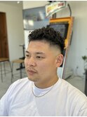 極道パーマ スキンフェード