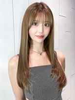 アルバム 池袋(ALBUM) ロング顔周りレイヤーおくれ毛ブリーチ_F20475