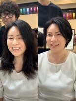 メモリーズ 銀座(Memories)&nbsp;レイヤーショート白髪ぼかし脱白髪染め40代50代60代ショートボブ