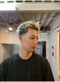 MEN’S HAIR/ブルーブラック/フェザーパーマ/心斎橋
