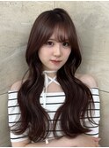 チャコールグレー/ココアグレージュ/ミディアムレイヤーカット