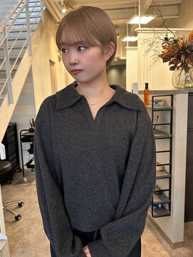 キュヴェ(cuvee) ミルクティーベージュ/ショート/岡山/岡山サロン