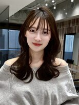 ファルベ(Farbe)&nbsp;ココアベージュ/小顔に見せるヘア/黒髪カタログ/オリーブグレー