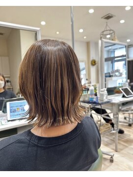 【白髪ぼかし】大人可愛い外ハネボブ