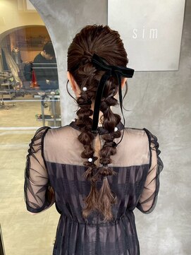 ヘアーブレイス(hair brace) 千葉駅/着物ヘア/大人ガーリー/ダークアッシュ/似合わせカット