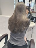 透明感☆ブリーチなしオリーブグレージュ☆ロングレイヤーカット
