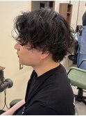 縦落ちシャドウパーマ縦落ちツイスパ波巻きパーマ渋谷美容室