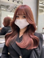 ロムーク 表参道(LOMKH)&nbsp;韓国ロングレイヤーカット顔周りシールエクステ春ハッシュカット