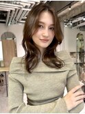 【抜け感大人ヘア】ミディアムくびれヘア