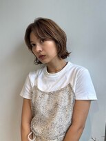 エディット トウキョウ(e.dit tokyo)&nbsp;センターパートレイヤーボブ/顔まわりレイヤーボブ/ベージュ
