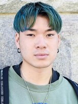 メリケンバーバーショップ コウベ(MERICAN BARBERSHOP KOBE)&nbsp;サイドグラデーション七三オールバックツイストパーマ